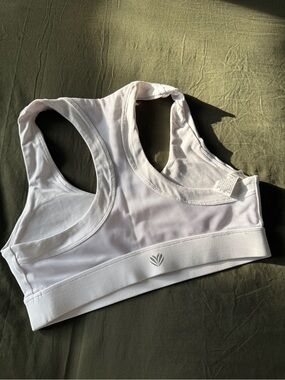 Forever 21 White Racerback Sports Bra